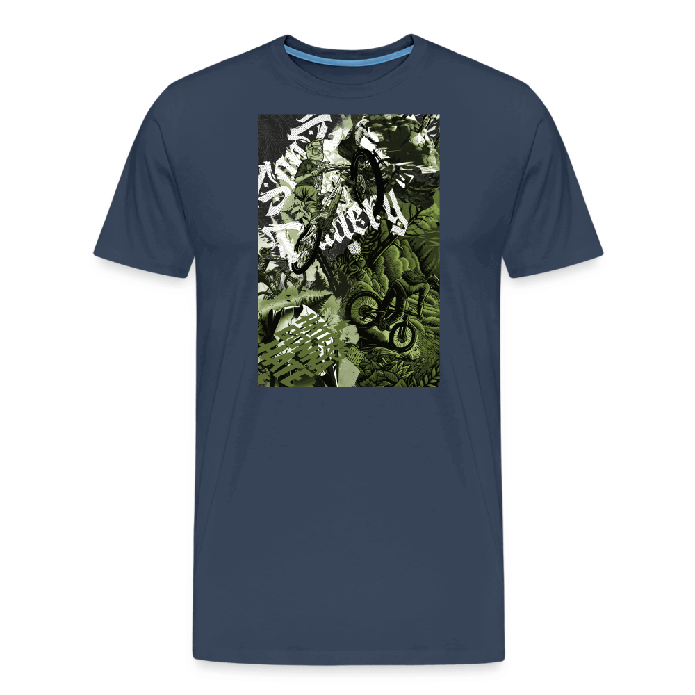 SPOD Männer Premium T-Shirt | Spreadshirt 812 Navy / S Collage - Männer Premium T-Shirt E-Bike-Community