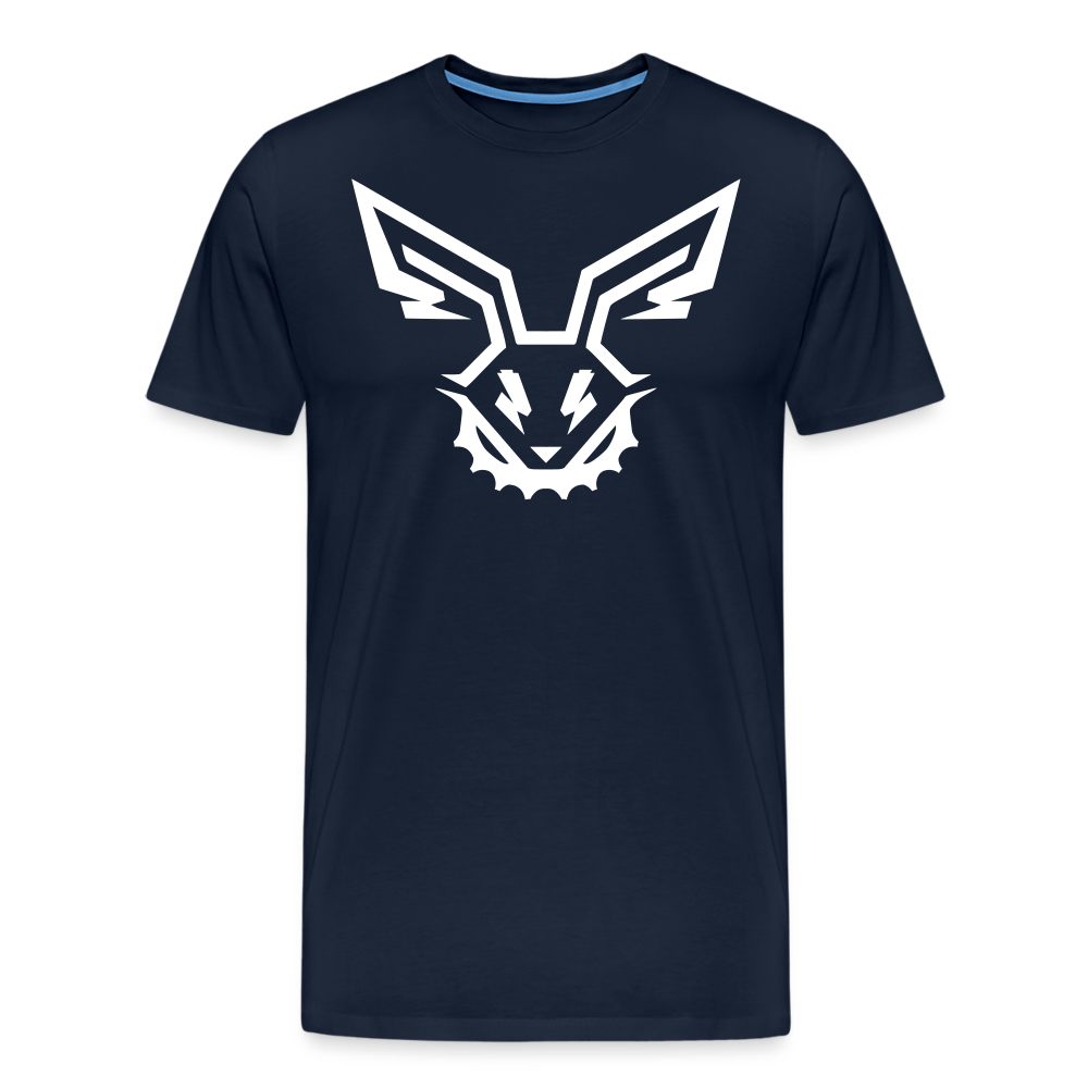 SPOD Männer Premium T-Shirt | Spreadshirt 812 Navy / S Electro Bunny Weiß - Männer Premium T-Shirt E-Bike-Community