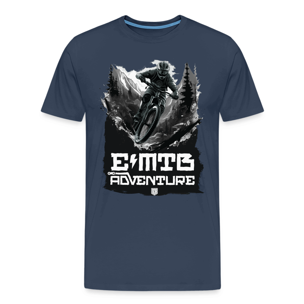 SPOD Männer Premium T-Shirt | Spreadshirt 812 Navy / S EMTB ADVENTURE - Männer Premium T-Shirt E-Bike-Community