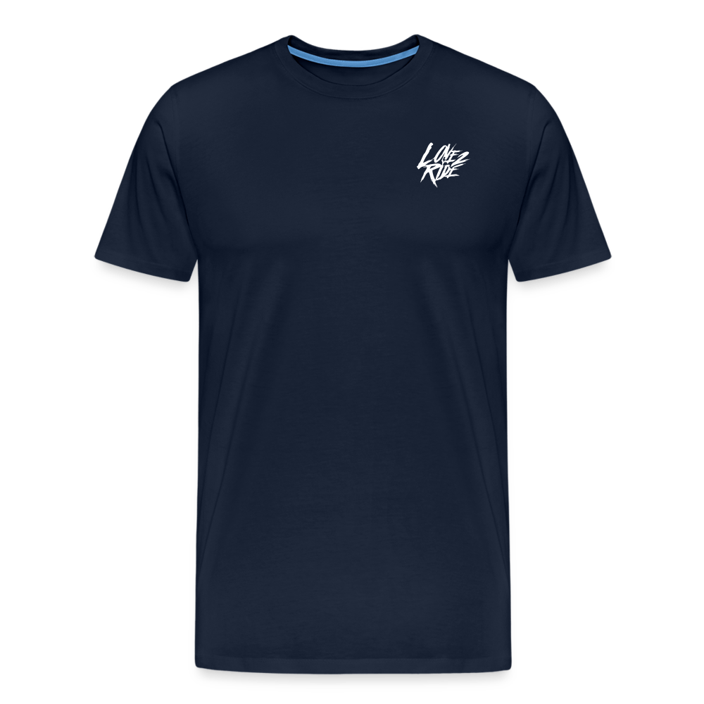 SPOD Männer Premium T-Shirt | Spreadshirt 812 Navy / S LOVE 2 RIDE - Front / Backprint -Männer Premium T-Shirt E-Bike-Community