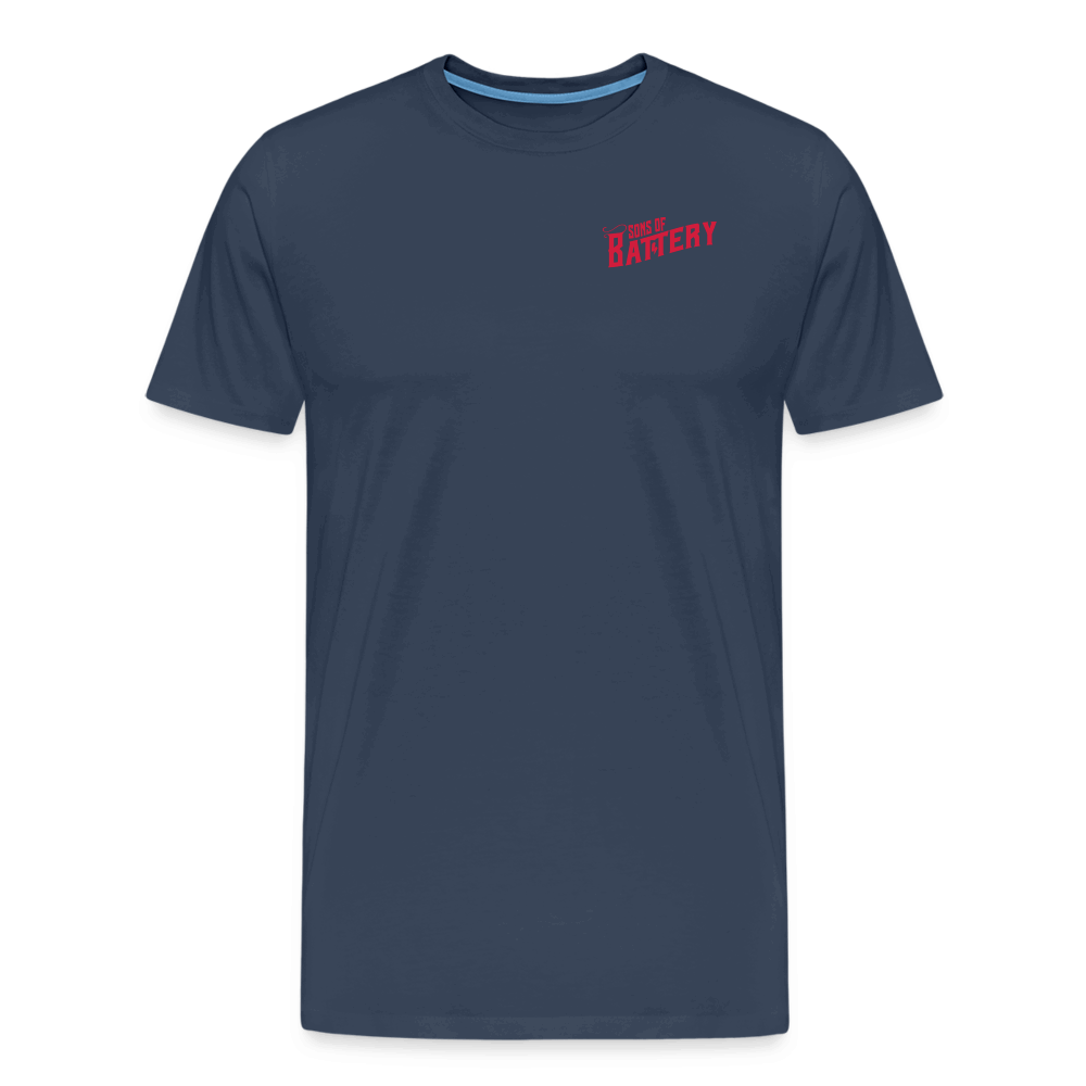 SPOD Männer Premium T-Shirt | Spreadshirt 812 Navy / S Oldschool - Männer Premium T-Shirt E-Bike-Community