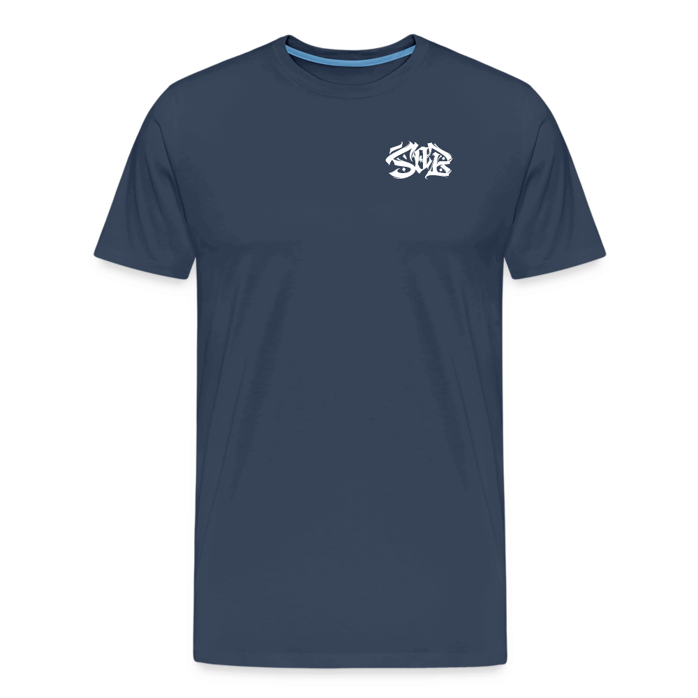 SPOD Männer Premium T-Shirt | Spreadshirt 812 Navy / S Shred or Alive - Brush Premium Shirt E-Bike-Community