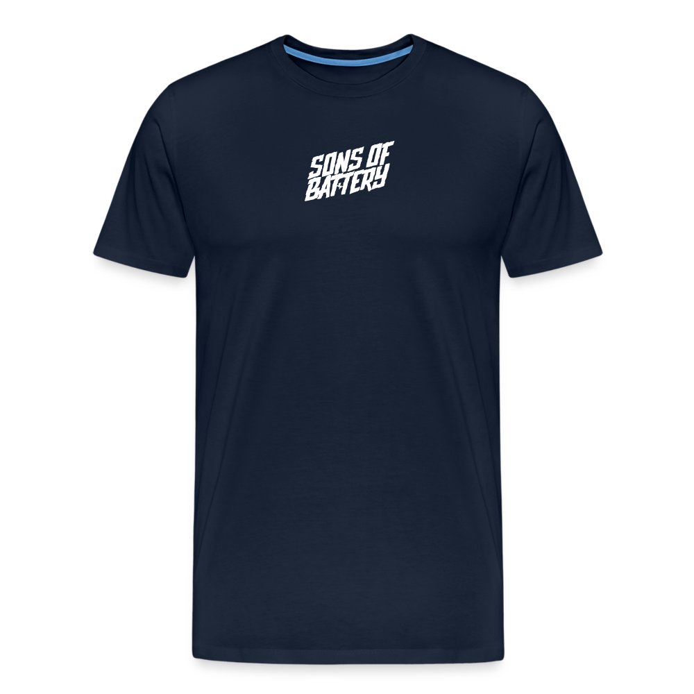 SPOD Männer Premium T-Shirt | Spreadshirt 812 Navy / S Signature - White Flock - Männer Premium T-Shirt E-Bike-Community