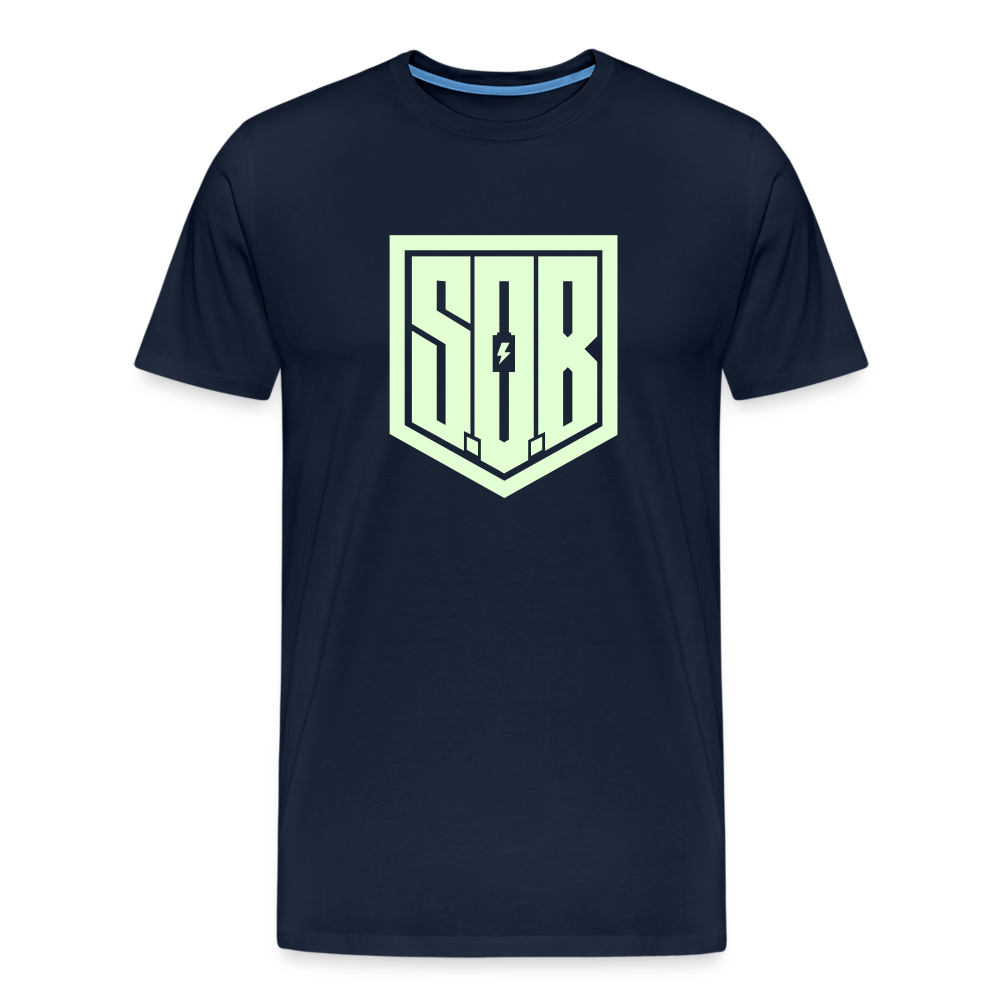 SPOD Männer Premium T-Shirt | Spreadshirt 812 Navy / S SOB - Glow in the Dark - Männer Premium T-Shirt E-Bike-Community