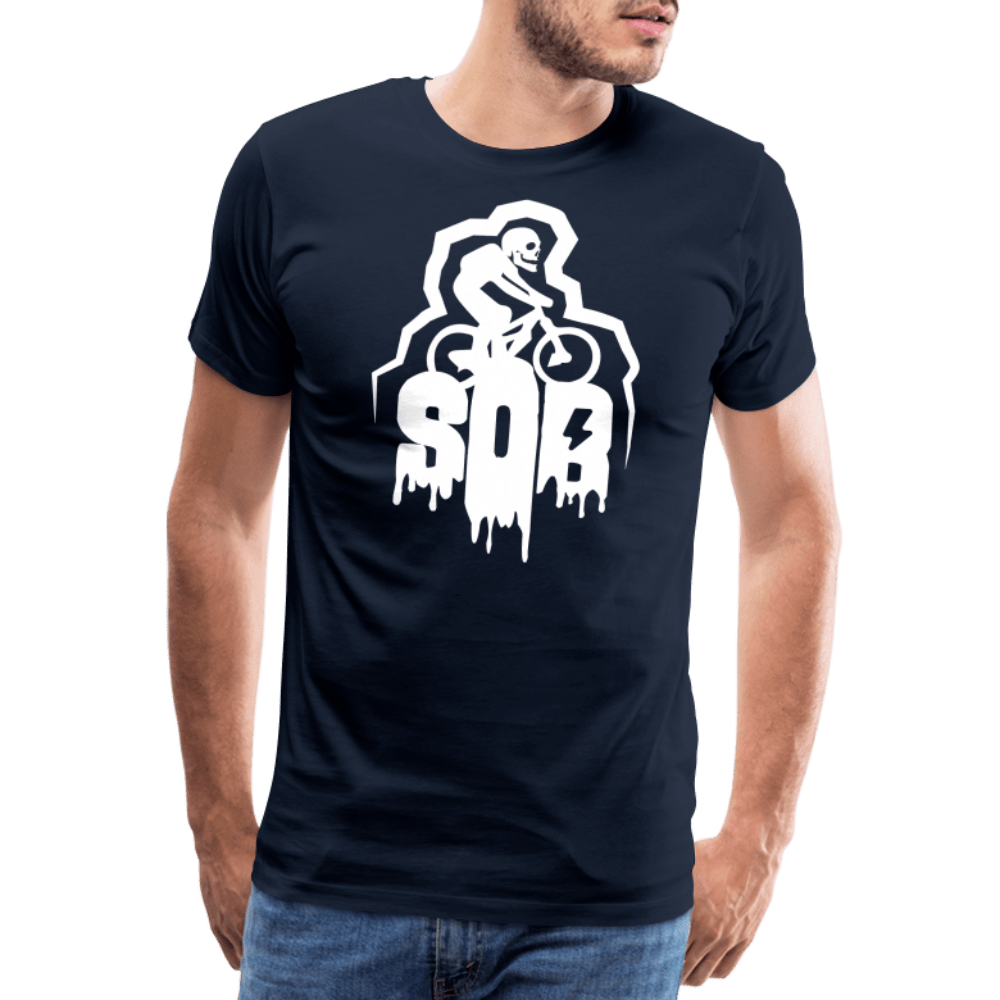 SPOD Männer Premium T-Shirt | Spreadshirt 812 Navy / S SoB Horror - SONS OF BATTERY - Männer Premium T-Shirt E-Bike-Community