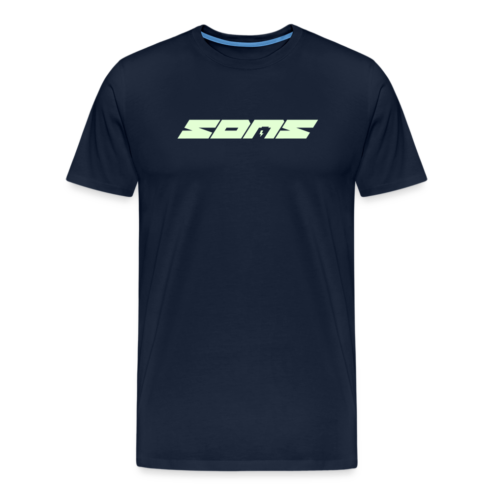 SPOD Männer Premium T-Shirt | Spreadshirt 812 Navy / S SONS - Glow in the Dark - Männer Premium T-Shirt E-Bike-Community