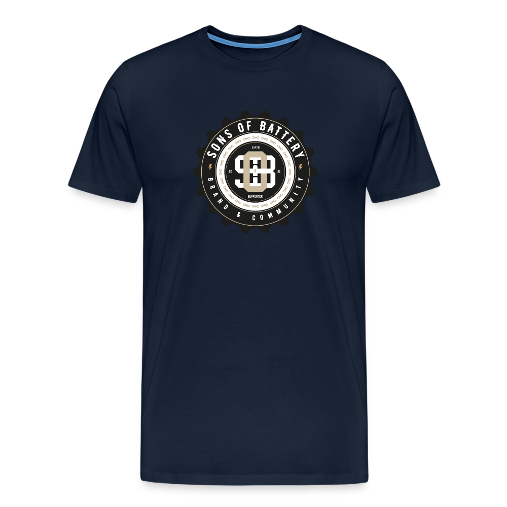 SPOD Männer Premium T-Shirt | Spreadshirt 812 Navy / S Sons of Battery EMTB SUPPORT 21 - Men’s Premium T-Shirt E-Bike-Community