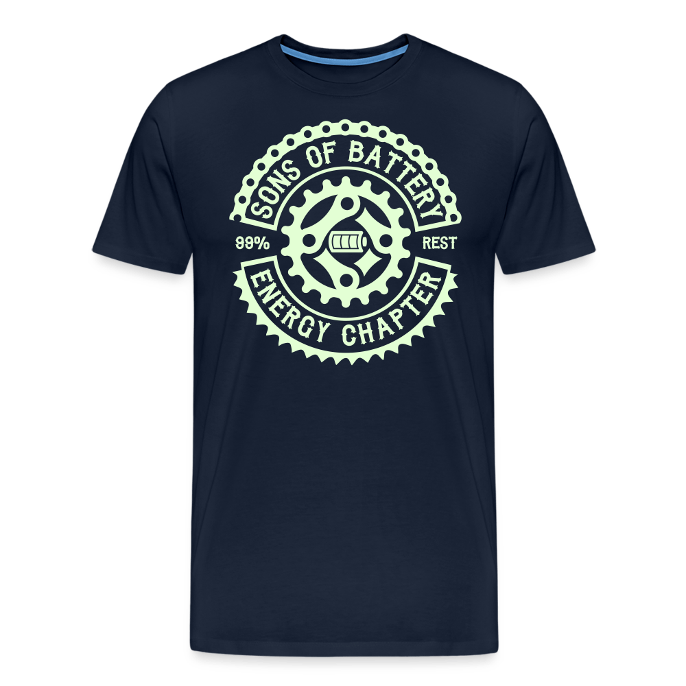 SPOD Männer Premium T-Shirt | Spreadshirt 812 Navy / S Sons of Battery Rocker Classic - Glow in the Dark -Männer Premium T-Shirt E-Bike-Community