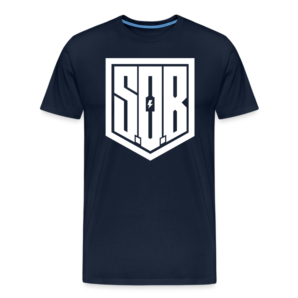 SPOD Männer Premium T-Shirt | Spreadshirt 812 Navy / S SONS OF BATTERY - SoB Supporter - Männer Premium T-Shirt E-Bike-Community