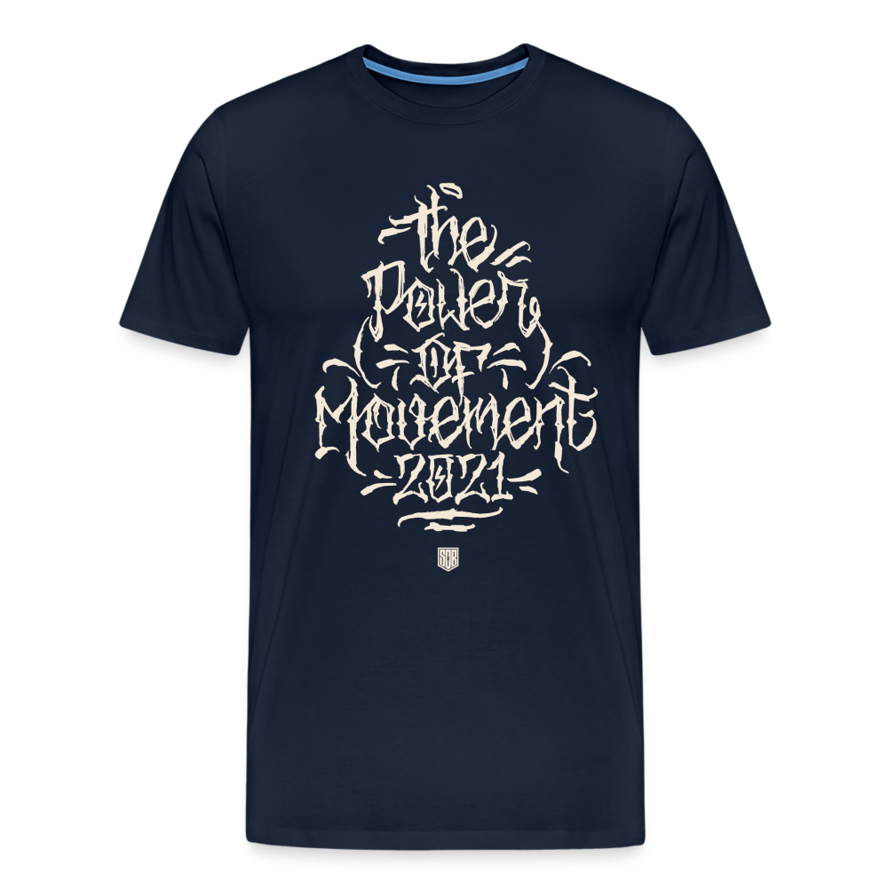 SPOD Männer Premium T-Shirt | Spreadshirt 812 Navy / S The Power of Movement - Front -Männer Premium T-Shirt E-Bike-Community