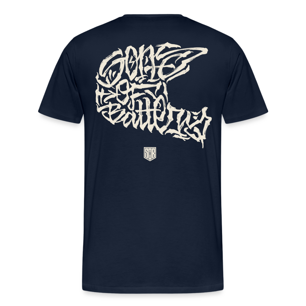 SPOD Männer Premium T-Shirt | Spreadshirt 812 Navy / S TPOM - HELM - FRONT / BACK Männer Premium T-Shirt E-Bike-Community