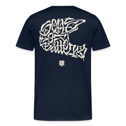 SPOD Männer Premium T-Shirt | Spreadshirt 812 Navy / S TPOM - HELM - FRONT / BACK Männer Premium T-Shirt E-Bike-Community