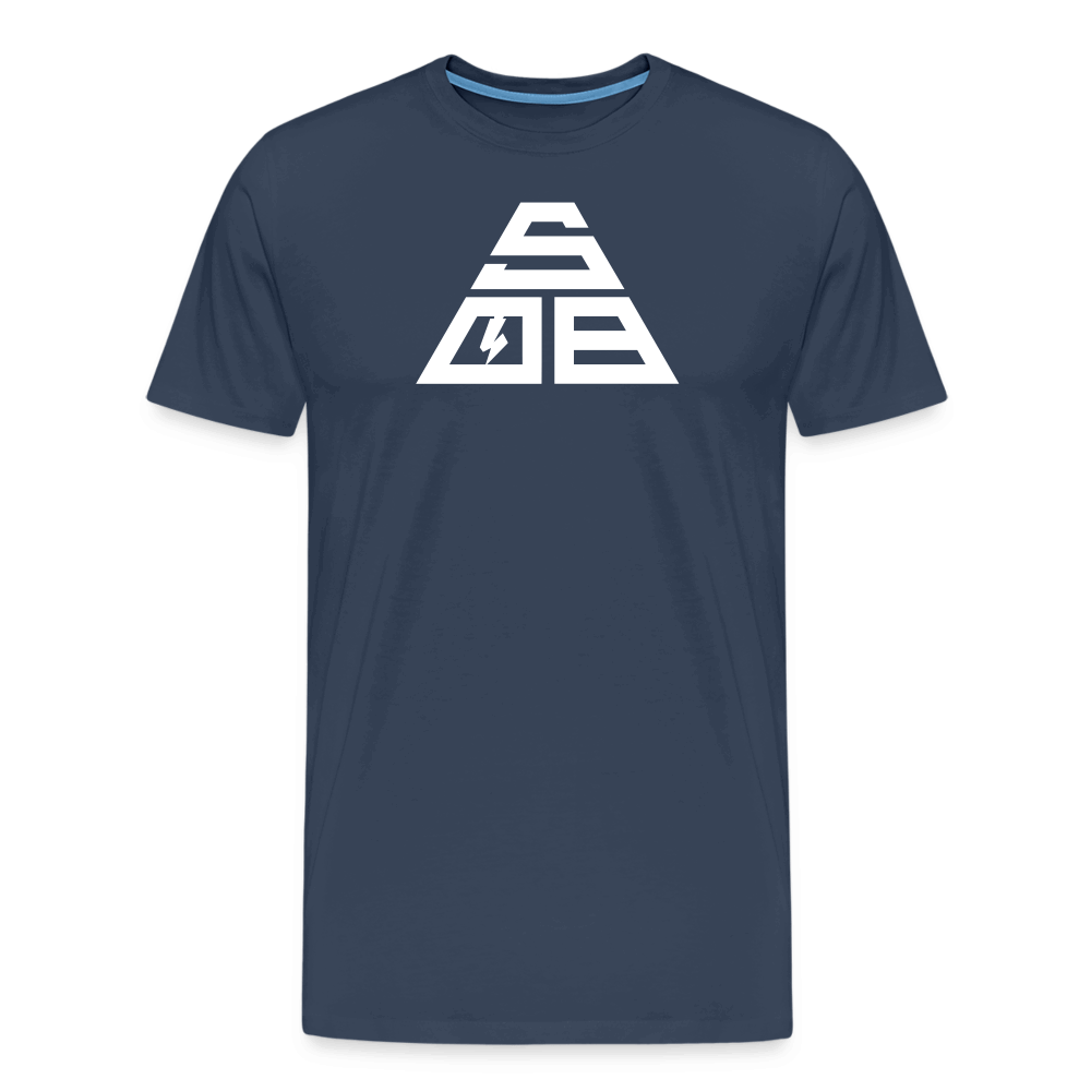 SPOD Männer Premium T-Shirt | Spreadshirt 812 Navy / S Triangle - Männer Premium T-Shirt E-Bike-Community