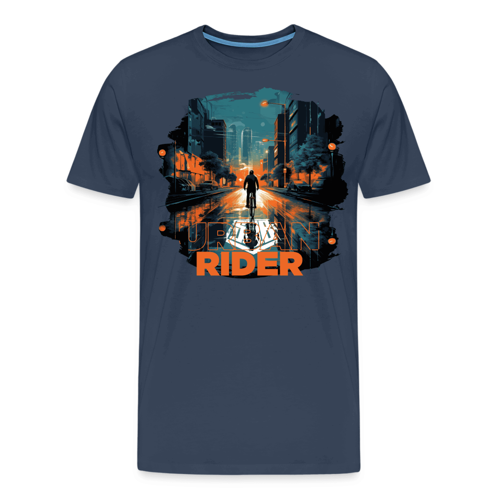 SPOD Männer Premium T-Shirt | Spreadshirt 812 Navy / S Urban Rider - Männer Premium T-Shirt E-Bike-Community