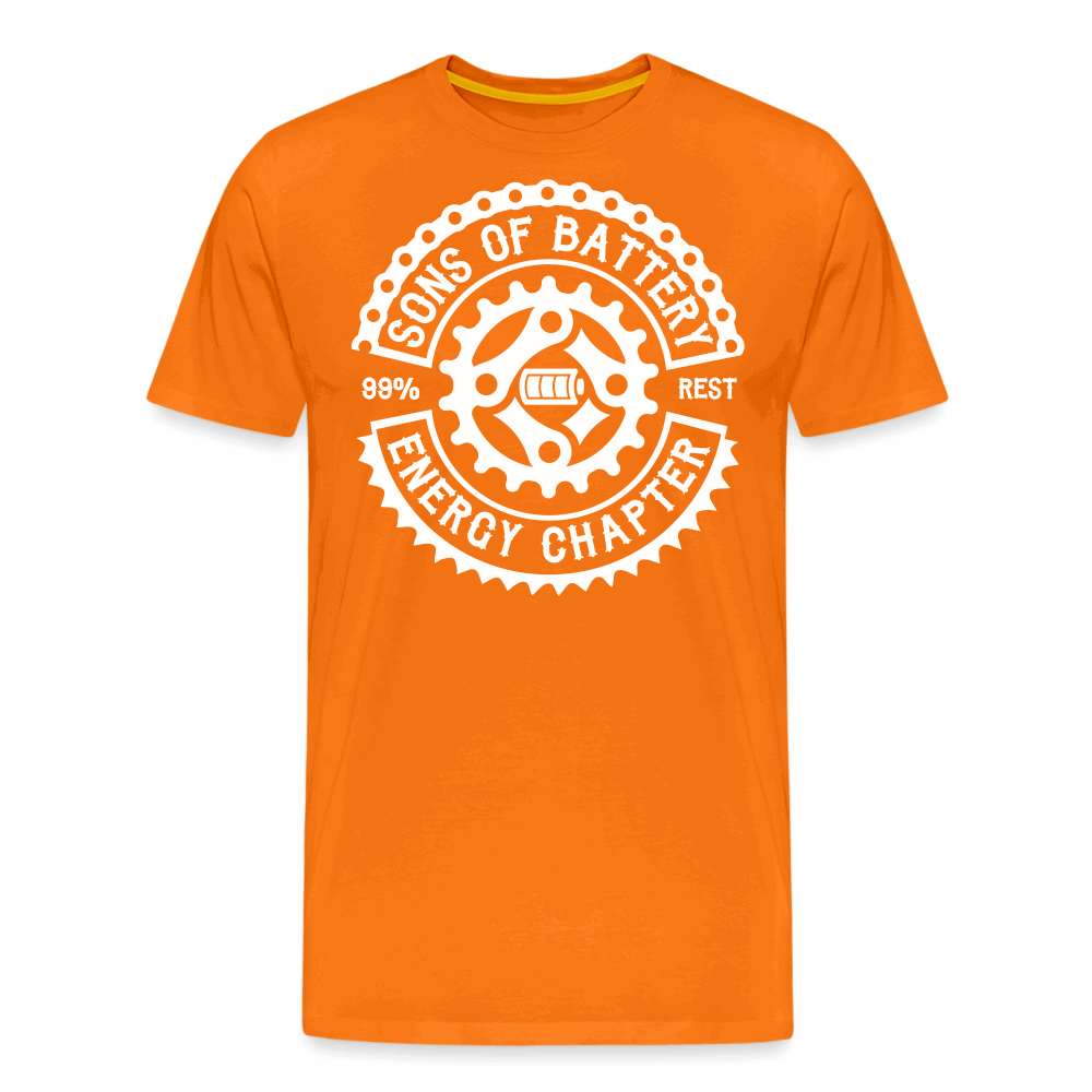 SPOD Männer Premium T-Shirt | Spreadshirt 812 Orange / S Original - Sons of Battery Logo - (DTF) Männer Premium T-Shirt E-Bike-Community