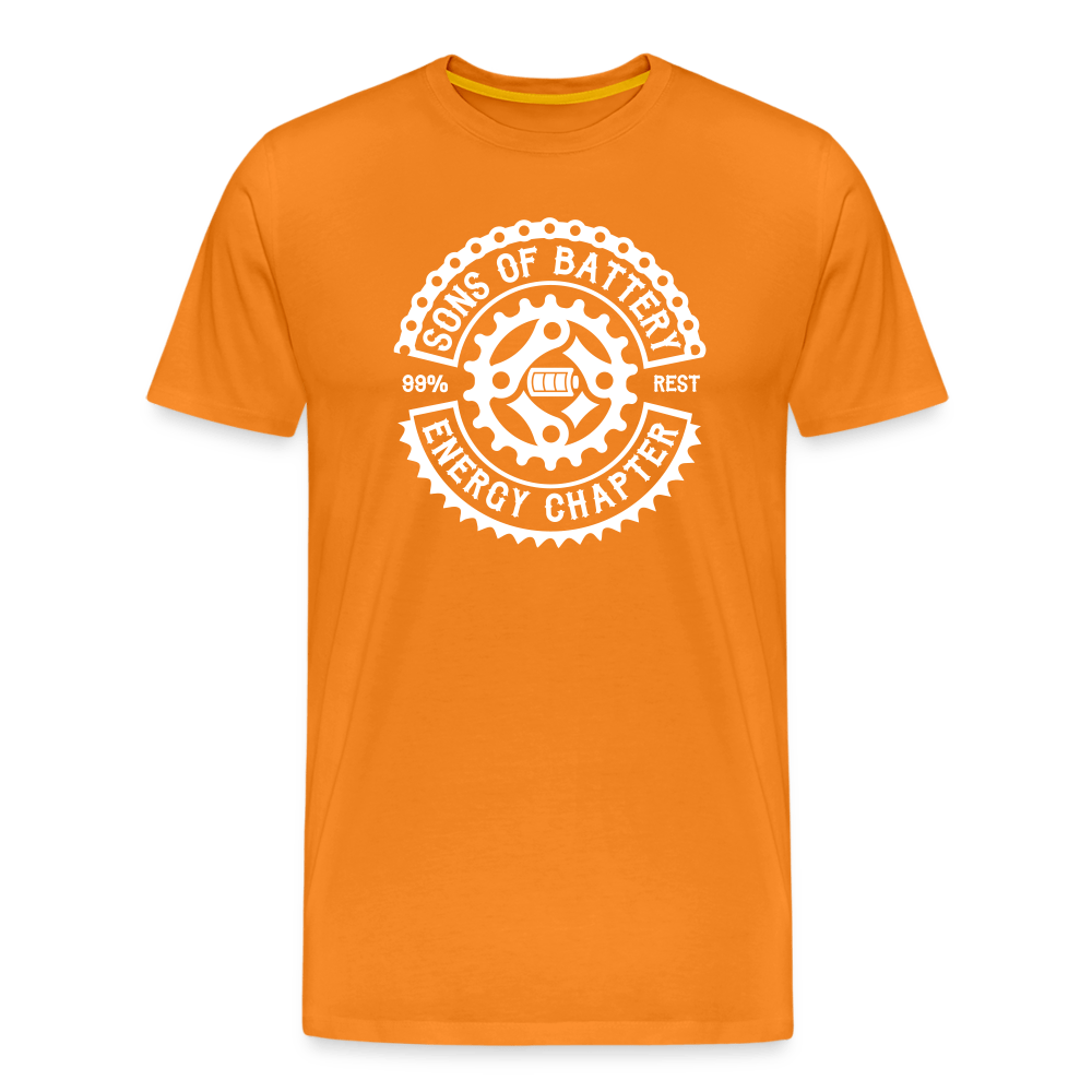 SPOD Männer Premium T-Shirt | Spreadshirt 812 Orange / S SONS OF BATTERY E-MC - Rocker Logo - Premium Shirt E-Bike-Community