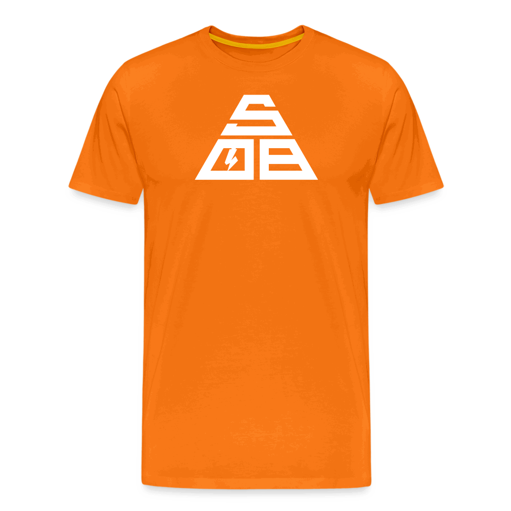 SPOD Männer Premium T-Shirt | Spreadshirt 812 Orange / S Triangle - Männer Premium T-Shirt E-Bike-Community