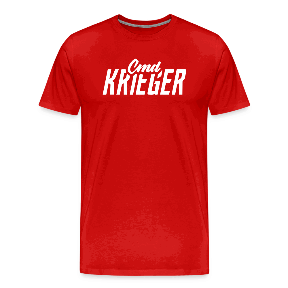 SPOD Männer Premium T-Shirt | Spreadshirt 812 Rot / S Commander Krieger - Flex - Männer Premium T-Shirt E-Bike-Community