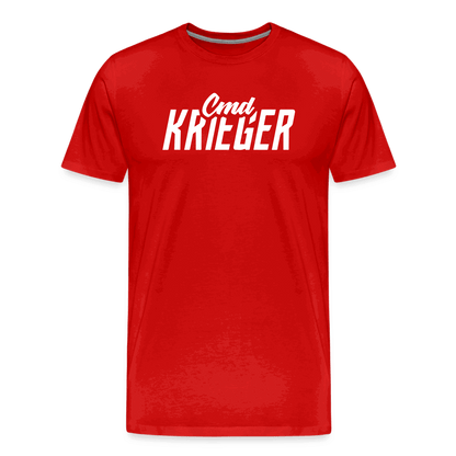 SPOD Männer Premium T-Shirt | Spreadshirt 812 Rot / S Commander Krieger - Flex - Männer Premium T-Shirt E-Bike-Community