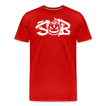 SPOD Männer Premium T-Shirt | Spreadshirt 812 Rot / S Halloween 23 - Männer Premium T-Shirt E-Bike-Community