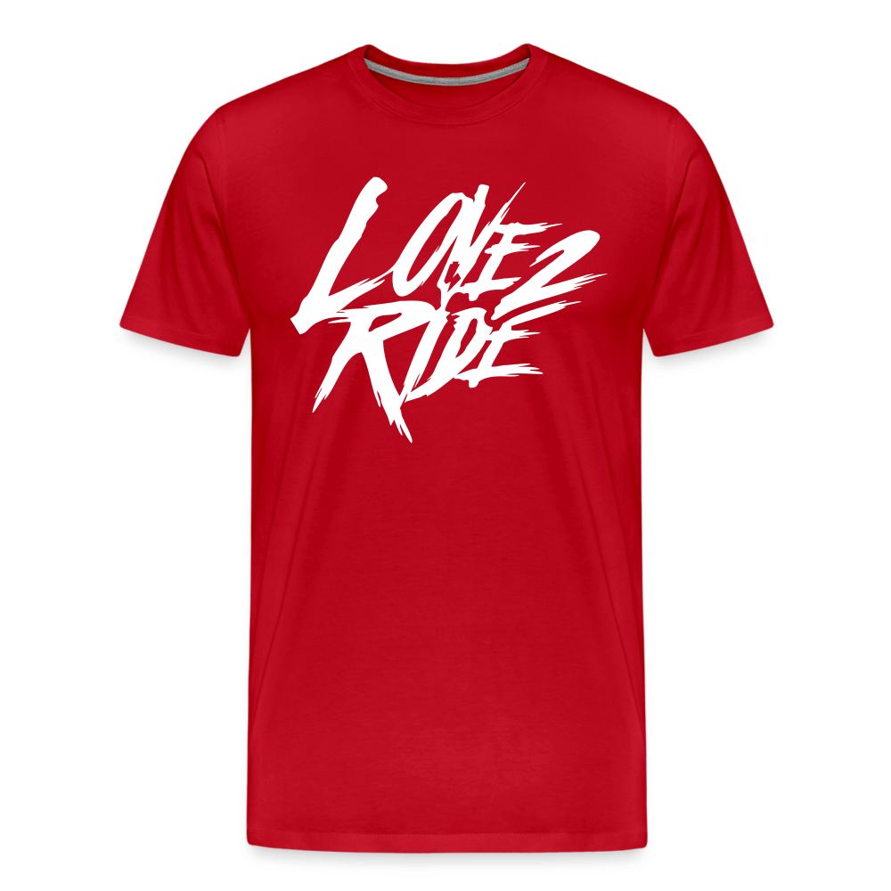 SPOD Männer Premium T-Shirt | Spreadshirt 812 Rot / S Love 2 Ride - Männer Premium T-Shirt E-Bike-Community