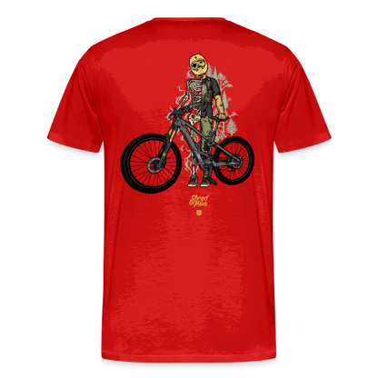 SPOD Männer Premium T-Shirt | Spreadshirt 812 Rot / S Shred or Alive - Männer Premium T-Shirt E-Bike-Community