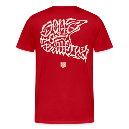 SPOD Männer Premium T-Shirt | Spreadshirt 812 Rot / S TPOM - HELM - FRONT / BACK Männer Premium T-Shirt E-Bike-Community