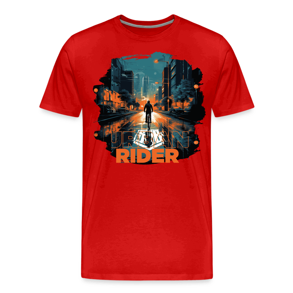 SPOD Männer Premium T-Shirt | Spreadshirt 812 Rot / S Urban Rider - Männer Premium T-Shirt E-Bike-Community