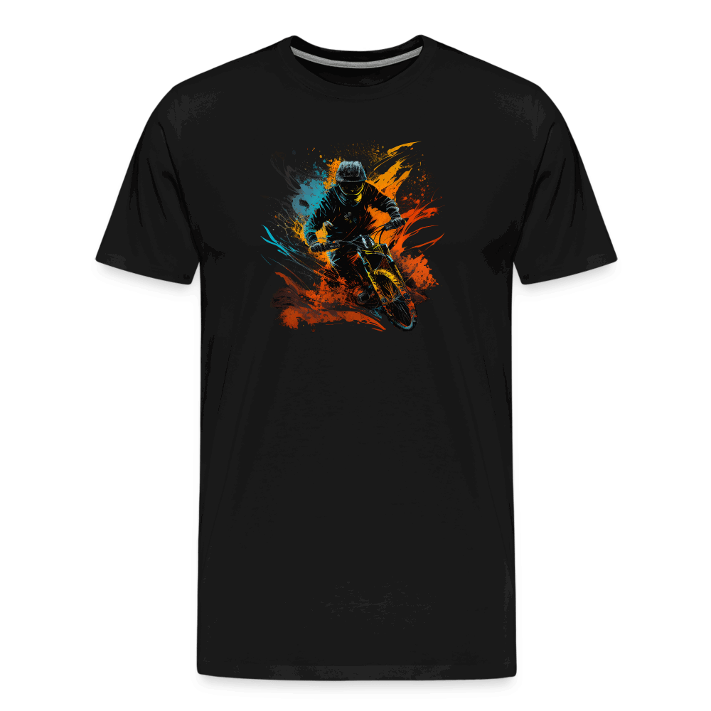 SPOD Männer Premium T-Shirt | Spreadshirt 812 Schwarz / S Color Biker - Männer Premium T-Shirt E-Bike-Community