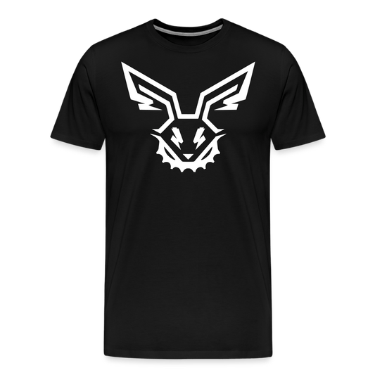 SPOD Männer Premium T-Shirt | Spreadshirt 812 Schwarz / S Electro Bunny Weiß - Männer Premium T-Shirt E-Bike-Community