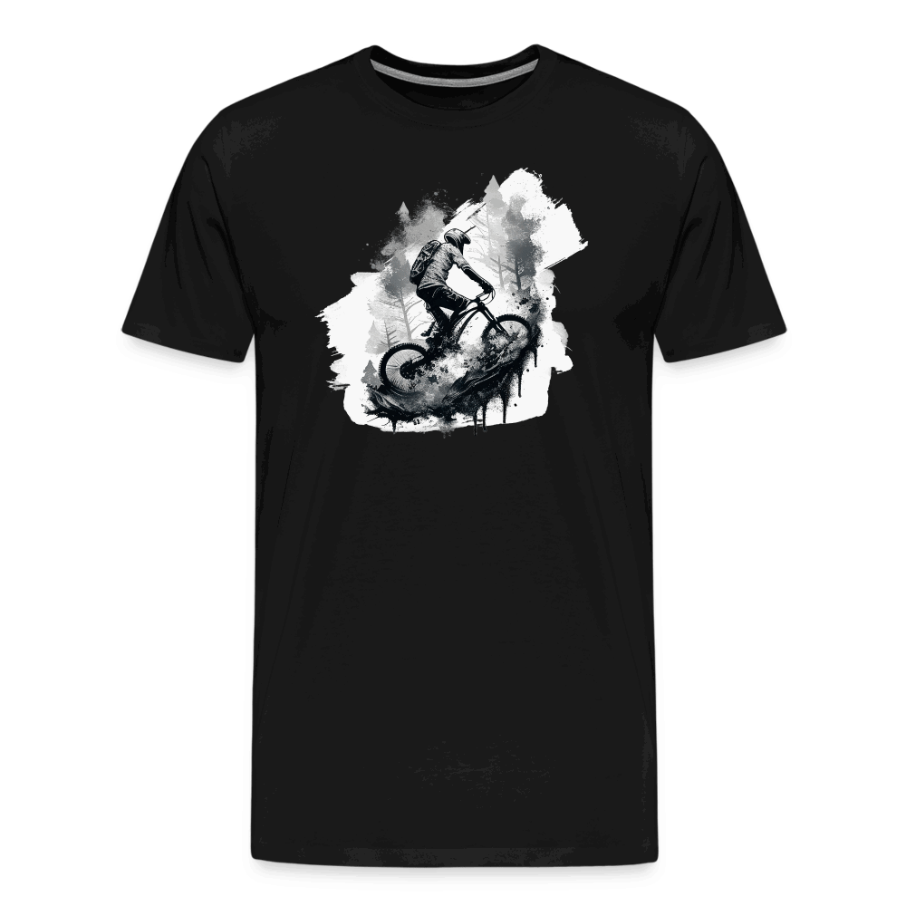 SPOD Männer Premium T-Shirt | Spreadshirt 812 Schwarz / S Enduro Biker - Männer Premium T-Shirt E-Bike-Community