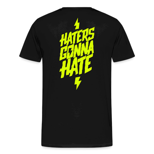 SPOD Männer Premium T-Shirt | Spreadshirt 812 Schwarz / S Haters gonna Hate - Männer Premium T-Shirt E-Bike-Community