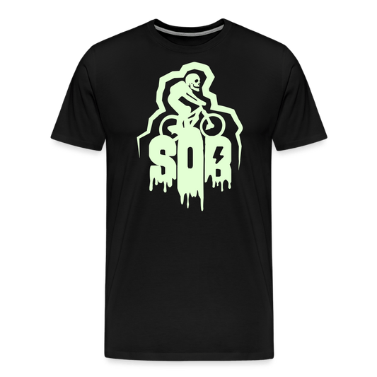 SPOD Männer Premium T-Shirt | Spreadshirt 812 Schwarz / S Horror - Glow in the Dark - Männer Premium T-Shirt E-Bike-Community