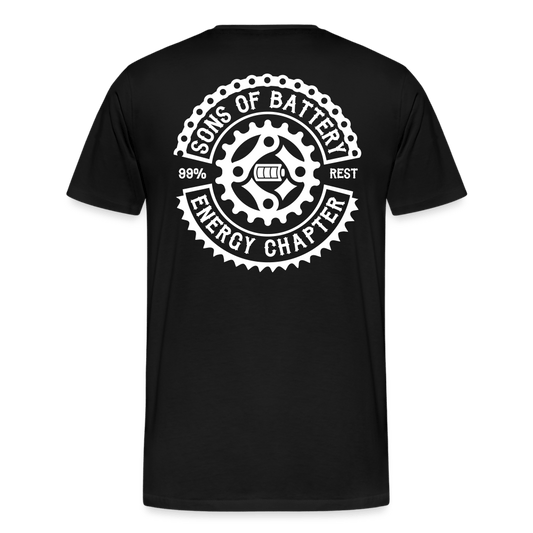 SPOD Männer Premium T-Shirt | Spreadshirt 812 Schwarz / S OG Logo Backprint - Männer Premium T-Shirt E-Bike-Community