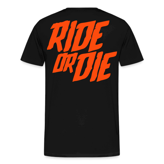 SPOD Männer Premium T-Shirt | Spreadshirt 812 Schwarz / S Ride or Die - Neonorange - Männer Premium T-Shirt E-Bike-Community