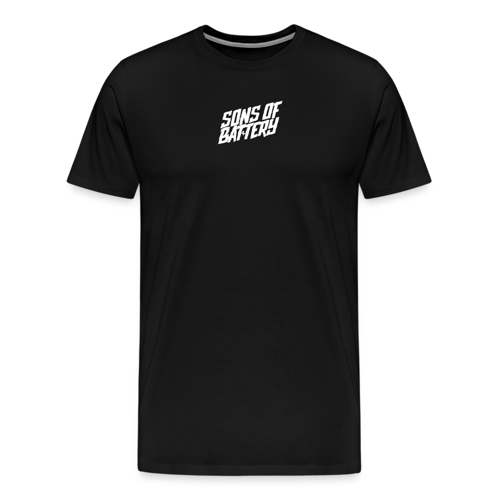 SPOD Männer Premium T-Shirt | Spreadshirt 812 Schwarz / S Signature - White Flock - Männer Premium T-Shirt E-Bike-Community