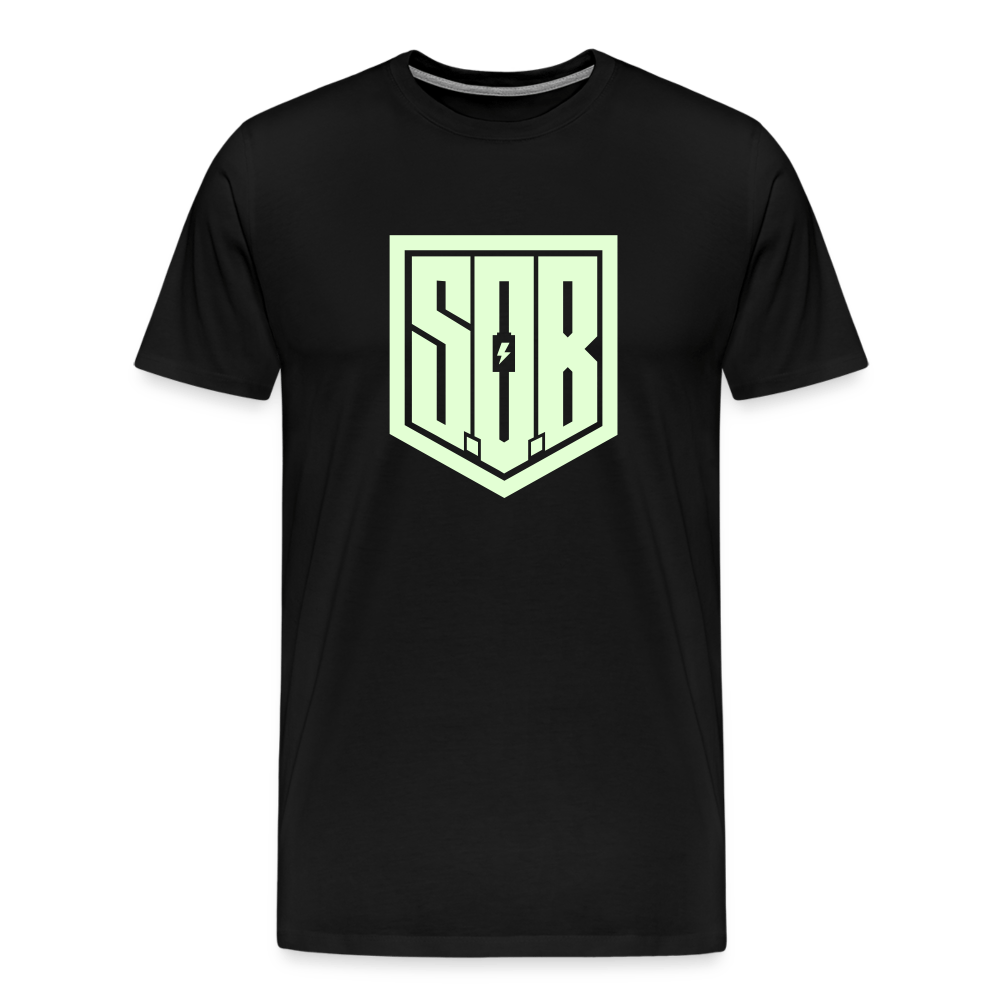 SPOD Männer Premium T-Shirt | Spreadshirt 812 Schwarz / S SOB - Glow in the Dark - Männer Premium T-Shirt E-Bike-Community