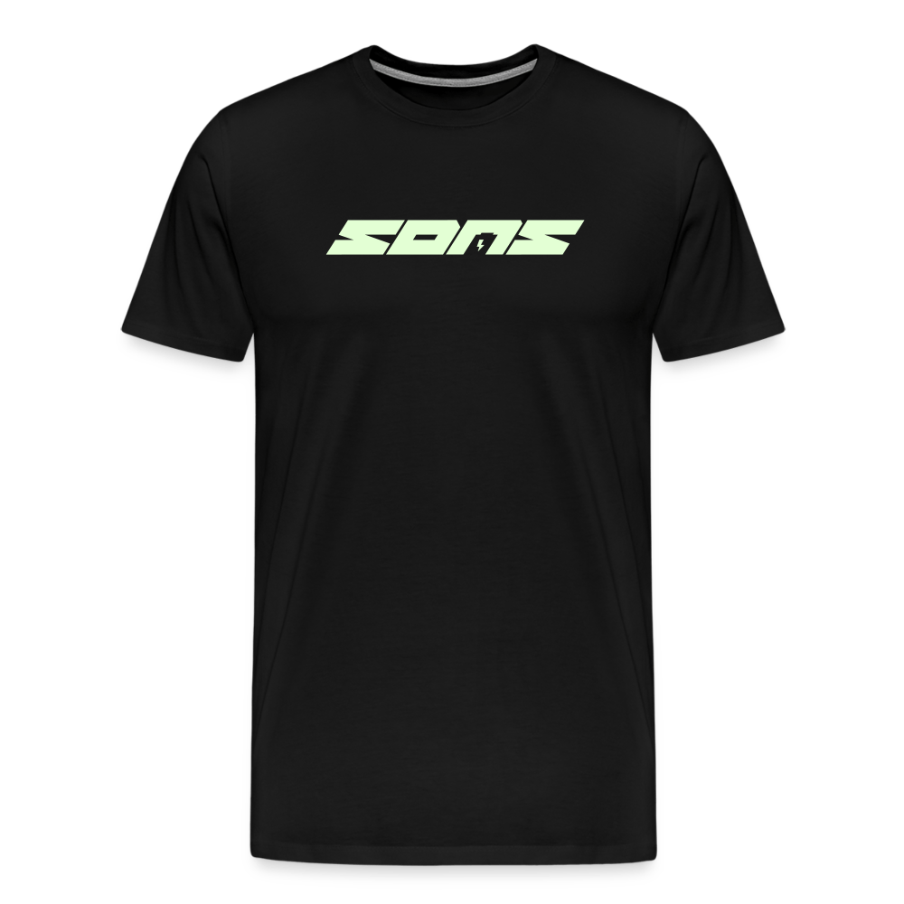 SPOD Männer Premium T-Shirt | Spreadshirt 812 Schwarz / S SONS - Glow in the Dark - Männer Premium T-Shirt E-Bike-Community