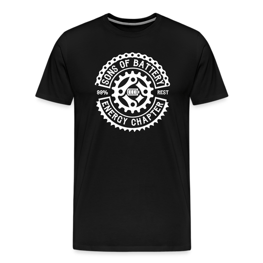 SPOD Männer Premium T-Shirt | Spreadshirt 812 Schwarz / S SONS OF BATTERY E-MC - Rocker Logo - Premium Shirt E-Bike-Community