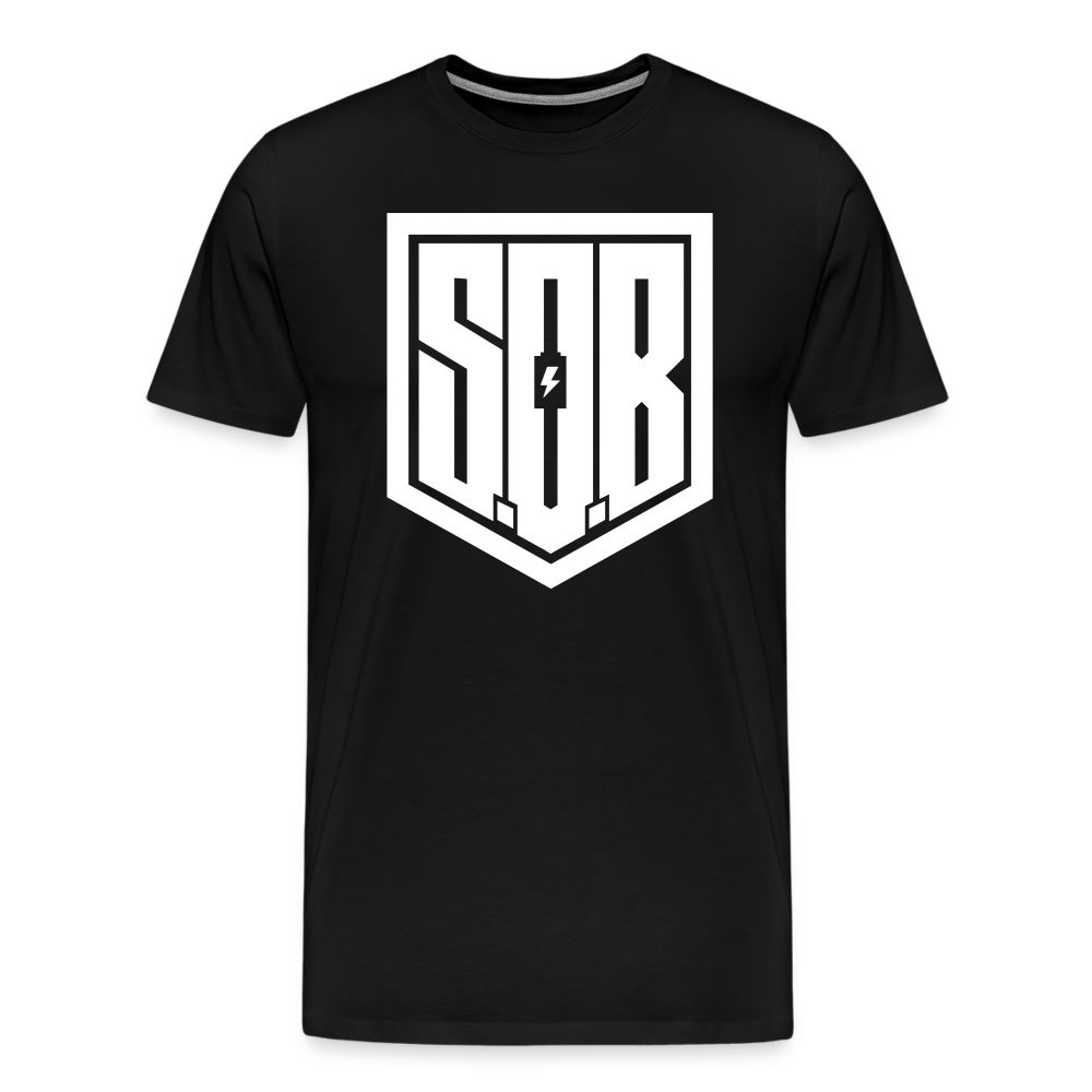 SPOD Männer Premium T-Shirt | Spreadshirt 812 Schwarz / S SONS OF BATTERY - SoB Supporter - Männer Premium T-Shirt E-Bike-Community