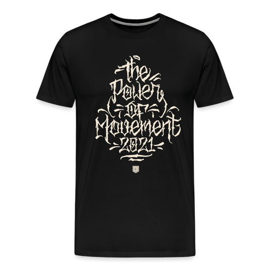 SPOD Männer Premium T-Shirt | Spreadshirt 812 Schwarz / S The Power of Movement - Front -Männer Premium T-Shirt E-Bike-Community