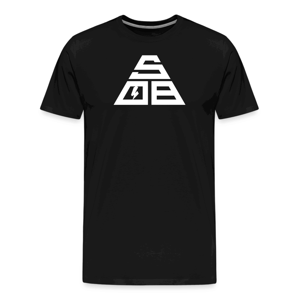 SPOD Männer Premium T-Shirt | Spreadshirt 812 Schwarz / S Triangle - Männer Premium T-Shirt E-Bike-Community