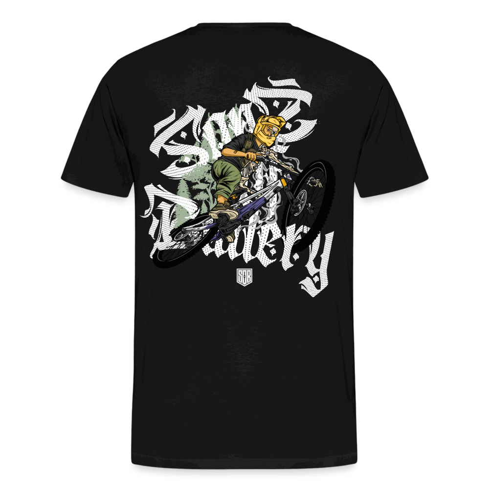 SPOD Männer Premium T-Shirt | Spreadshirt 812 Shred or Alive - Brush Premium Shirt E-Bike-Community