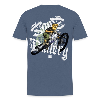 SPOD Männer Premium T-Shirt | Spreadshirt 812 Shred or Alive - Brush Premium Shirt E-Bike-Community