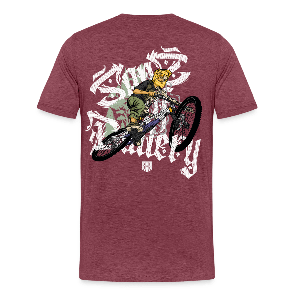 SPOD Männer Premium T-Shirt | Spreadshirt 812 Shred or Alive - Brush Premium Shirt E-Bike-Community