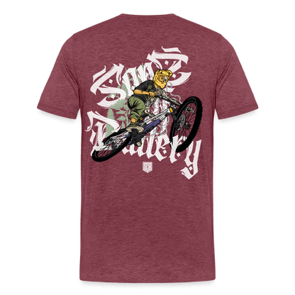 SPOD Männer Premium T-Shirt | Spreadshirt 812 Shred or Alive - Brush Premium Shirt E-Bike-Community