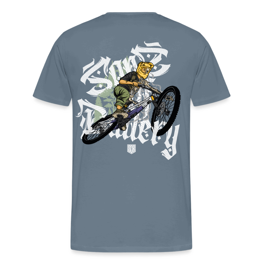 SPOD Männer Premium T-Shirt | Spreadshirt 812 Shred or Alive - Brush Premium Shirt E-Bike-Community