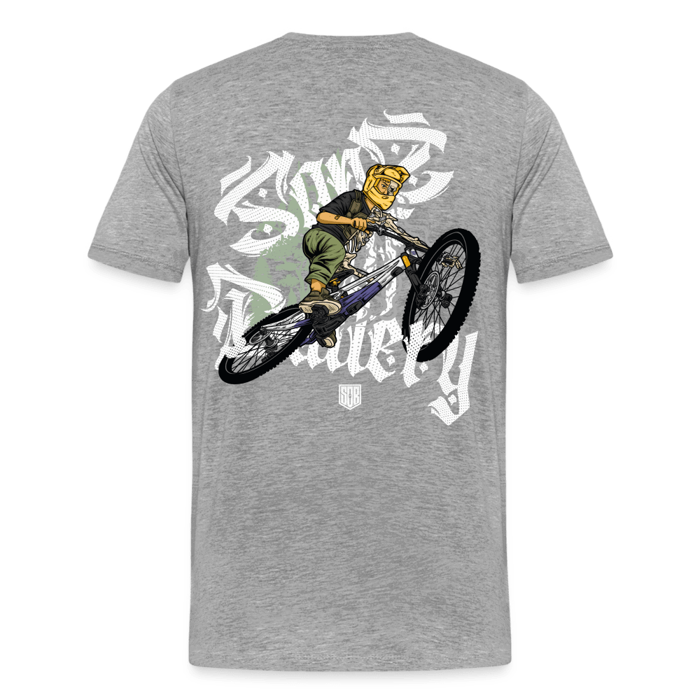 SPOD Männer Premium T-Shirt | Spreadshirt 812 Shred or Alive - Brush Premium Shirt E-Bike-Community