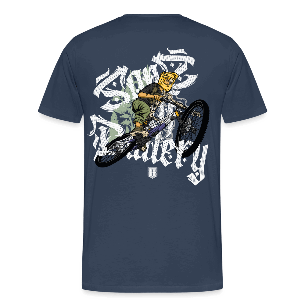 SPOD Männer Premium T-Shirt | Spreadshirt 812 Shred or Alive - Brush Premium Shirt E-Bike-Community