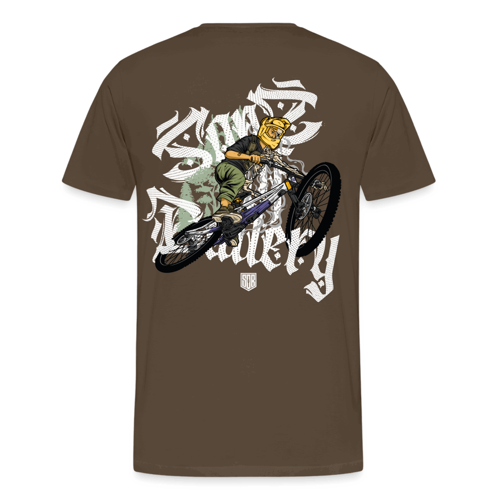 SPOD Männer Premium T-Shirt | Spreadshirt 812 Shred or Alive - Brush Premium Shirt E-Bike-Community